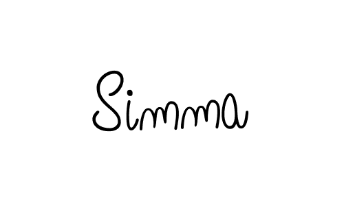 How to make Simma name signature. Use Angelique-Rose-font-FFP style for creating short signs online. This is the latest handwritten sign. Simma signature style 5 images and pictures png