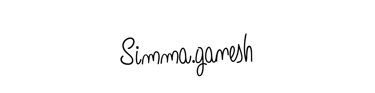 You should practise on your own different ways (Angelique-Rose-font-FFP) to write your name (Simma.ganesh) in signature. don't let someone else do it for you. Simma.ganesh signature style 5 images and pictures png