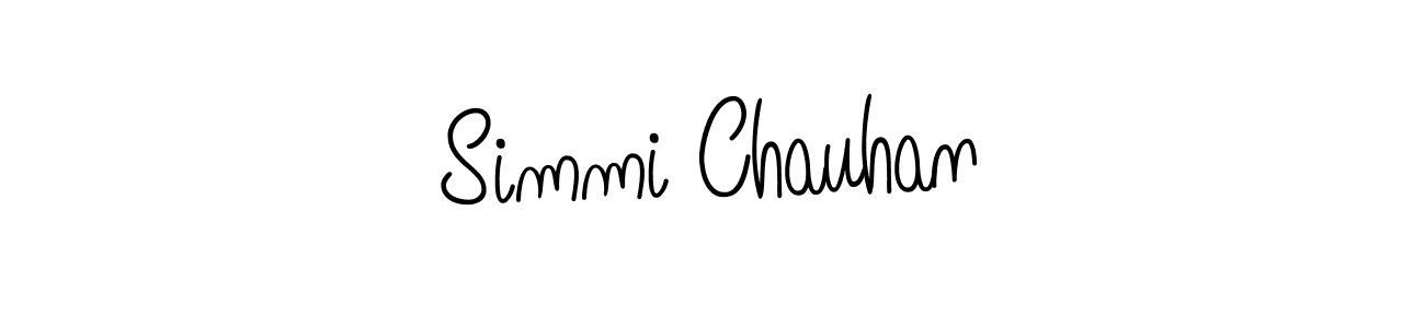 Make a beautiful signature design for name Simmi Chauhan. With this signature (Angelique-Rose-font-FFP) style, you can create a handwritten signature for free. Simmi Chauhan signature style 5 images and pictures png
