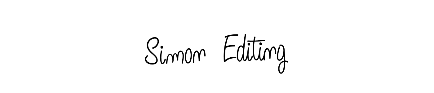 Simon  Editing stylish signature style. Best Handwritten Sign (Angelique-Rose-font-FFP) for my name. Handwritten Signature Collection Ideas for my name Simon  Editing. Simon  Editing signature style 5 images and pictures png