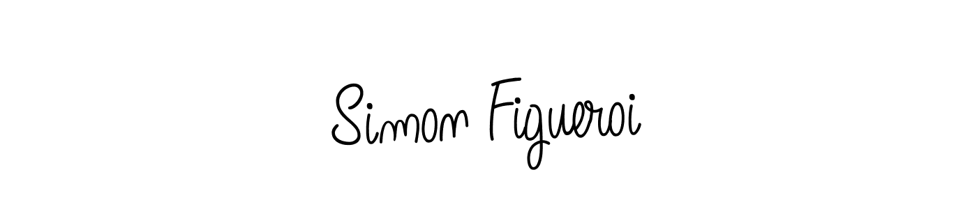 Simon Figueroi stylish signature style. Best Handwritten Sign (Angelique-Rose-font-FFP) for my name. Handwritten Signature Collection Ideas for my name Simon Figueroi. Simon Figueroi signature style 5 images and pictures png