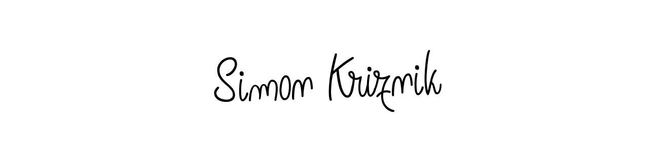 Create a beautiful signature design for name Simon Kriznik. With this signature (Angelique-Rose-font-FFP) fonts, you can make a handwritten signature for free. Simon Kriznik signature style 5 images and pictures png