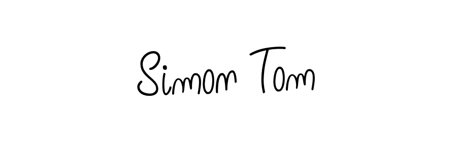 Simon Tom stylish signature style. Best Handwritten Sign (Angelique-Rose-font-FFP) for my name. Handwritten Signature Collection Ideas for my name Simon Tom. Simon Tom signature style 5 images and pictures png