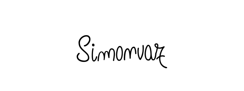 Use a signature maker to create a handwritten signature online. With this signature software, you can design (Angelique-Rose-font-FFP) your own signature for name Simonvaz. Simonvaz signature style 5 images and pictures png