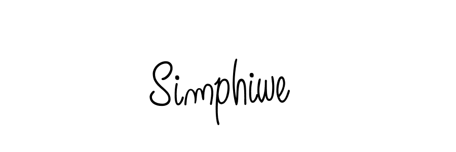 Make a beautiful signature design for name Simphiwe . With this signature (Angelique-Rose-font-FFP) style, you can create a handwritten signature for free. Simphiwe  signature style 5 images and pictures png