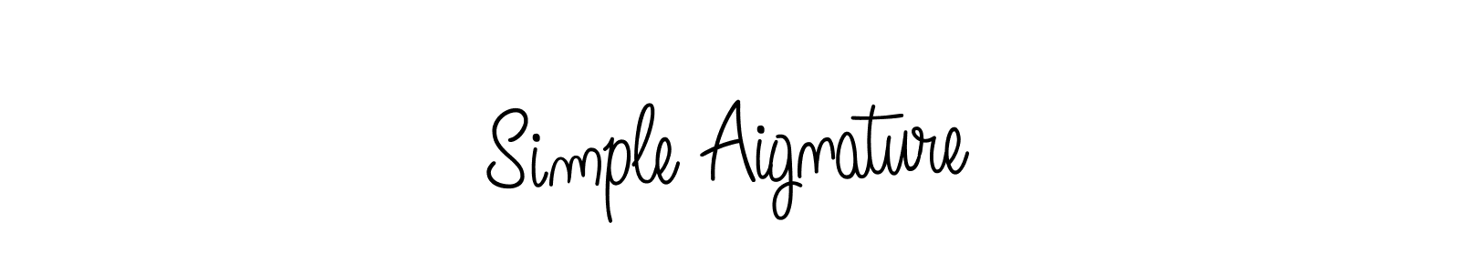The best way (Angelique-Rose-font-FFP) to make a short signature is to pick only two or three words in your name. The name Simple Aignature include a total of six letters. For converting this name. Simple Aignature signature style 5 images and pictures png