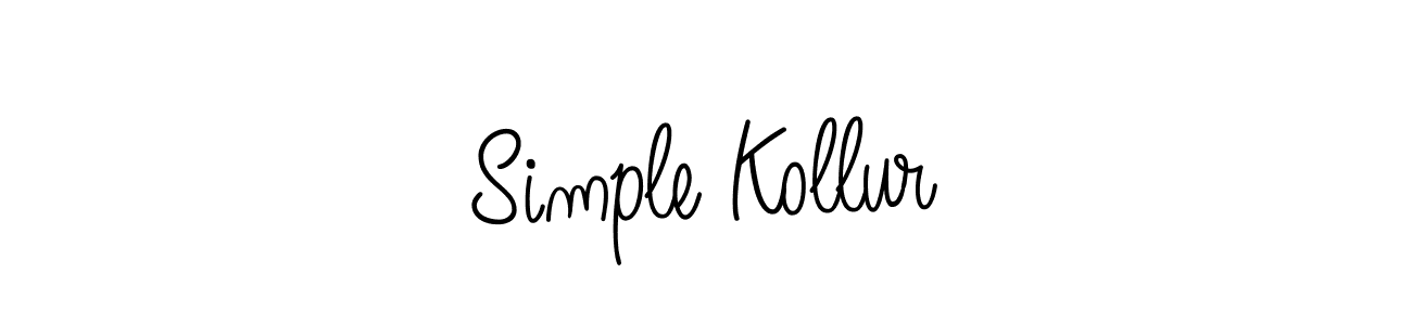 Check out images of Autograph of Simple Kollur name. Actor Simple Kollur Signature Style. Angelique-Rose-font-FFP is a professional sign style online. Simple Kollur signature style 5 images and pictures png