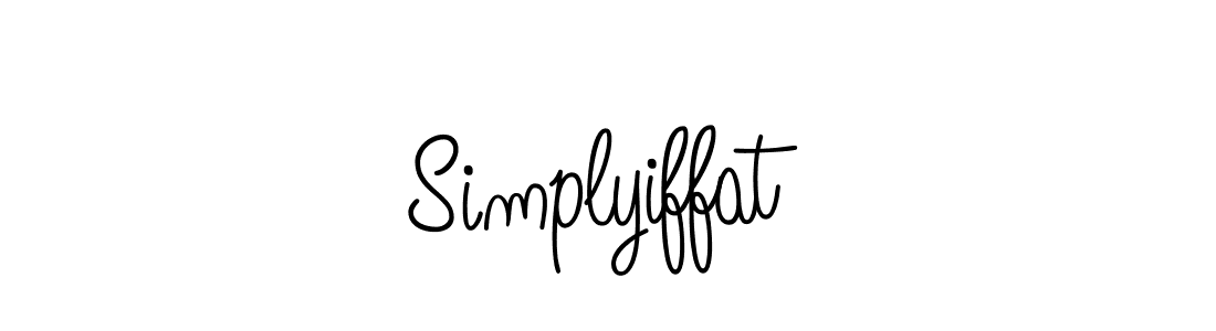 How to make Simplyiffat signature? Angelique-Rose-font-FFP is a professional autograph style. Create handwritten signature for Simplyiffat name. Simplyiffat signature style 5 images and pictures png