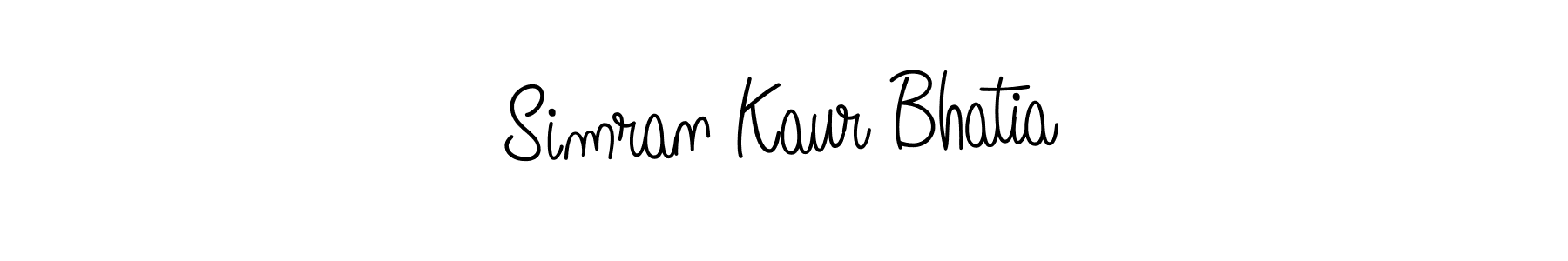 Use a signature maker to create a handwritten signature online. With this signature software, you can design (Angelique-Rose-font-FFP) your own signature for name Simran Kaur Bhatia. Simran Kaur Bhatia signature style 5 images and pictures png