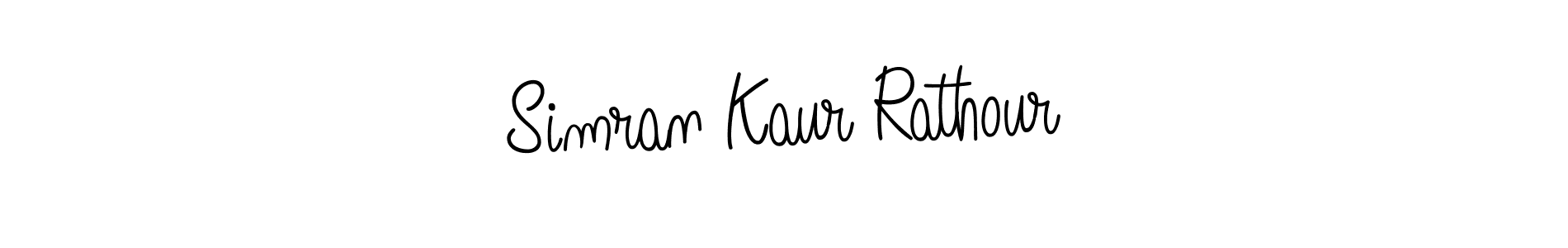 The best way (Angelique-Rose-font-FFP) to make a short signature is to pick only two or three words in your name. The name Simran Kaur Rathour include a total of six letters. For converting this name. Simran Kaur Rathour signature style 5 images and pictures png