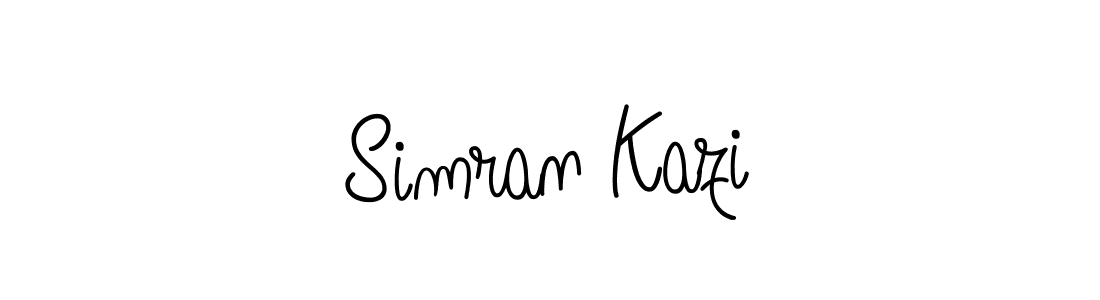 Use a signature maker to create a handwritten signature online. With this signature software, you can design (Angelique-Rose-font-FFP) your own signature for name Simran Kazi. Simran Kazi signature style 5 images and pictures png