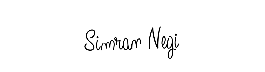 How to make Simran Negi name signature. Use Angelique-Rose-font-FFP style for creating short signs online. This is the latest handwritten sign. Simran Negi signature style 5 images and pictures png