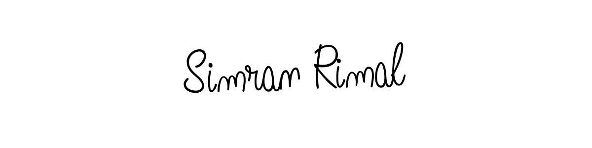 How to make Simran Rimal signature? Angelique-Rose-font-FFP is a professional autograph style. Create handwritten signature for Simran Rimal name. Simran Rimal signature style 5 images and pictures png