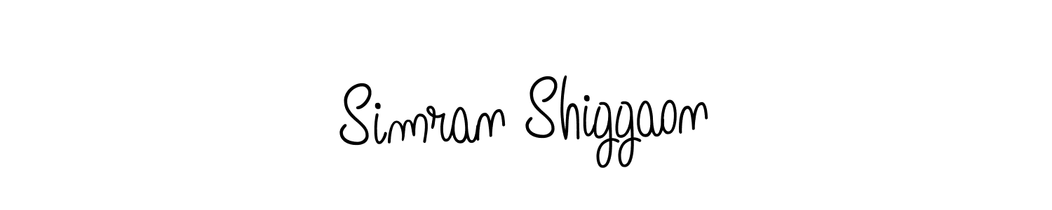 Simran Shiggaon stylish signature style. Best Handwritten Sign (Angelique-Rose-font-FFP) for my name. Handwritten Signature Collection Ideas for my name Simran Shiggaon. Simran Shiggaon signature style 5 images and pictures png
