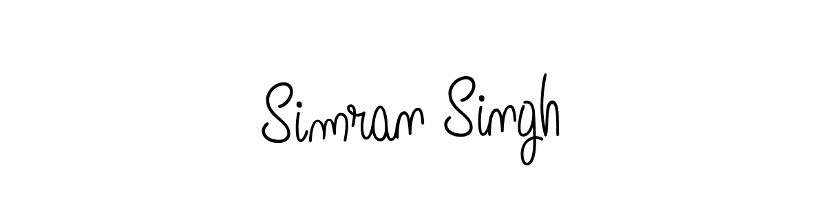 Use a signature maker to create a handwritten signature online. With this signature software, you can design (Angelique-Rose-font-FFP) your own signature for name Simran Singh. Simran Singh signature style 5 images and pictures png