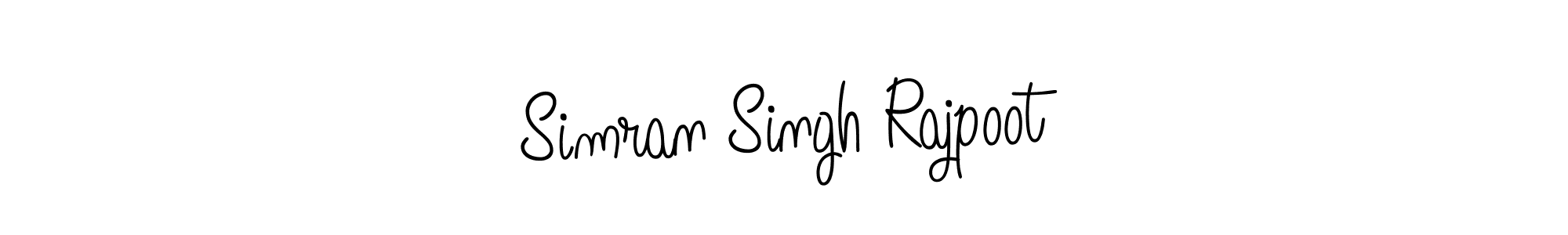You should practise on your own different ways (Angelique-Rose-font-FFP) to write your name (Simran Singh Rajpoot) in signature. don't let someone else do it for you. Simran Singh Rajpoot signature style 5 images and pictures png