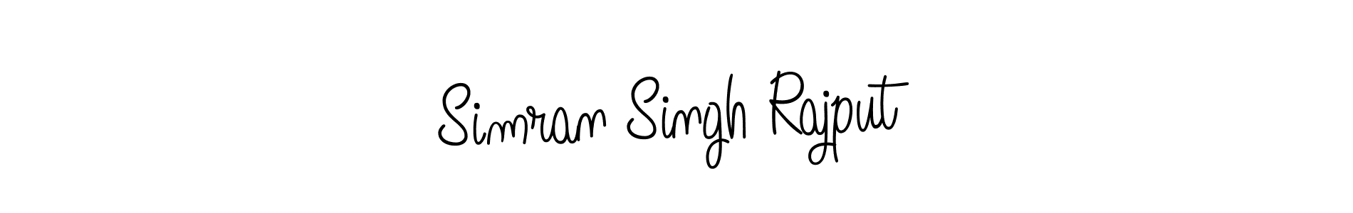 You should practise on your own different ways (Angelique-Rose-font-FFP) to write your name (Simran Singh Rajput) in signature. don't let someone else do it for you. Simran Singh Rajput signature style 5 images and pictures png