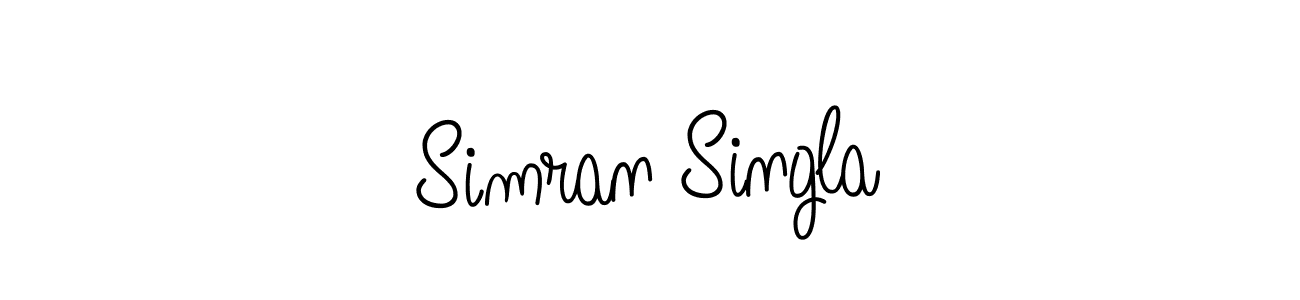Simran Singla stylish signature style. Best Handwritten Sign (Angelique-Rose-font-FFP) for my name. Handwritten Signature Collection Ideas for my name Simran Singla. Simran Singla signature style 5 images and pictures png