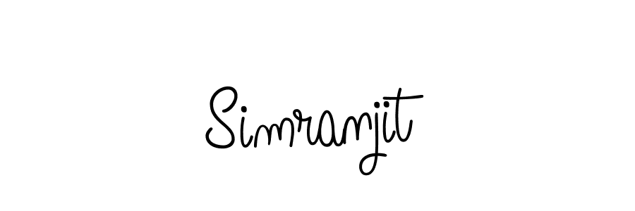 Use a signature maker to create a handwritten signature online. With this signature software, you can design (Angelique-Rose-font-FFP) your own signature for name Simranjit. Simranjit signature style 5 images and pictures png