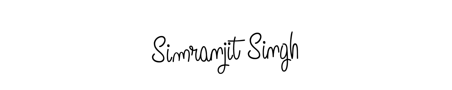 Make a beautiful signature design for name Simranjit Singh. With this signature (Angelique-Rose-font-FFP) style, you can create a handwritten signature for free. Simranjit Singh signature style 5 images and pictures png