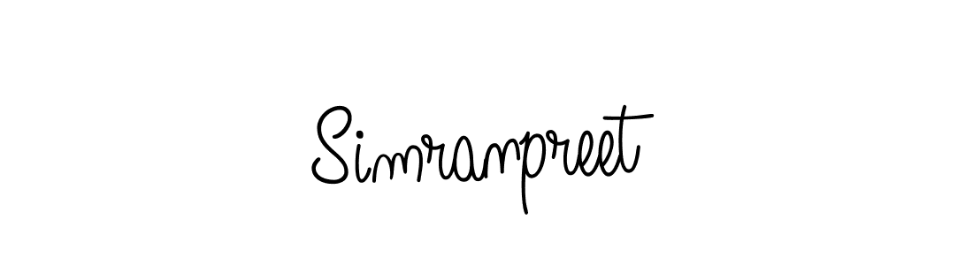 Design your own signature with our free online signature maker. With this signature software, you can create a handwritten (Angelique-Rose-font-FFP) signature for name Simranpreet. Simranpreet signature style 5 images and pictures png