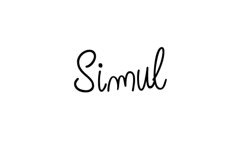 How to make Simul name signature. Use Angelique-Rose-font-FFP style for creating short signs online. This is the latest handwritten sign. Simul signature style 5 images and pictures png