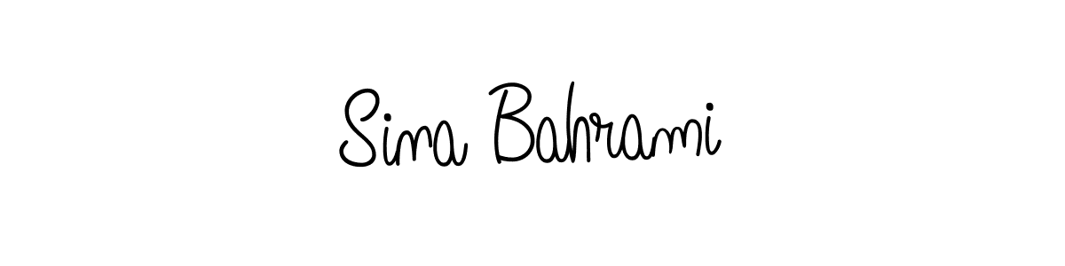 You should practise on your own different ways (Angelique-Rose-font-FFP) to write your name (Sina Bahrami) in signature. don't let someone else do it for you. Sina Bahrami signature style 5 images and pictures png