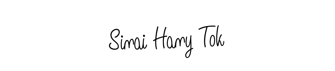 Use a signature maker to create a handwritten signature online. With this signature software, you can design (Angelique-Rose-font-FFP) your own signature for name Sinai Hany Tok. Sinai Hany Tok signature style 5 images and pictures png