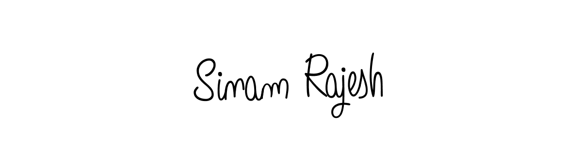 How to make Sinam Rajesh name signature. Use Angelique-Rose-font-FFP style for creating short signs online. This is the latest handwritten sign. Sinam Rajesh signature style 5 images and pictures png