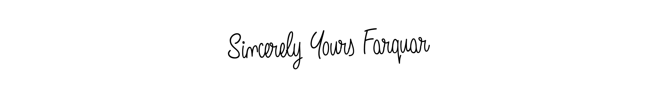 Make a beautiful signature design for name Sincerely Yours Farquar. With this signature (Angelique-Rose-font-FFP) style, you can create a handwritten signature for free. Sincerely Yours Farquar signature style 5 images and pictures png