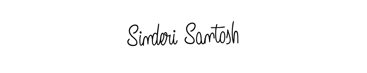 Design your own signature with our free online signature maker. With this signature software, you can create a handwritten (Angelique-Rose-font-FFP) signature for name Sinderi Santosh. Sinderi Santosh signature style 5 images and pictures png