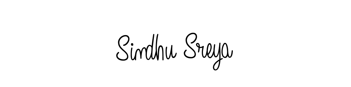 The best way (Angelique-Rose-font-FFP) to make a short signature is to pick only two or three words in your name. The name Sindhu Sreya include a total of six letters. For converting this name. Sindhu Sreya signature style 5 images and pictures png