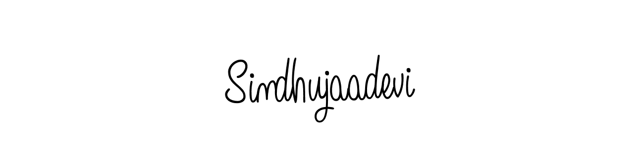 Use a signature maker to create a handwritten signature online. With this signature software, you can design (Angelique-Rose-font-FFP) your own signature for name Sindhujaadevi. Sindhujaadevi signature style 5 images and pictures png