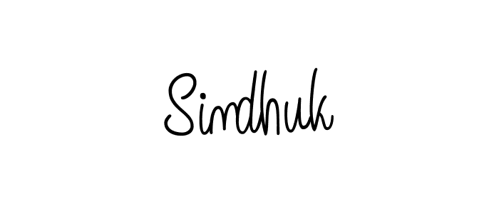Make a beautiful signature design for name Sindhuk. With this signature (Angelique-Rose-font-FFP) style, you can create a handwritten signature for free. Sindhuk signature style 5 images and pictures png