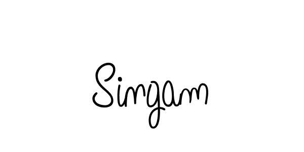 The best way (Angelique-Rose-font-FFP) to make a short signature is to pick only two or three words in your name. The name Singam include a total of six letters. For converting this name. Singam signature style 5 images and pictures png