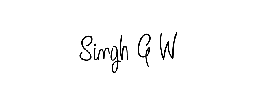 Create a beautiful signature design for name Singh G W. With this signature (Angelique-Rose-font-FFP) fonts, you can make a handwritten signature for free. Singh G W signature style 5 images and pictures png