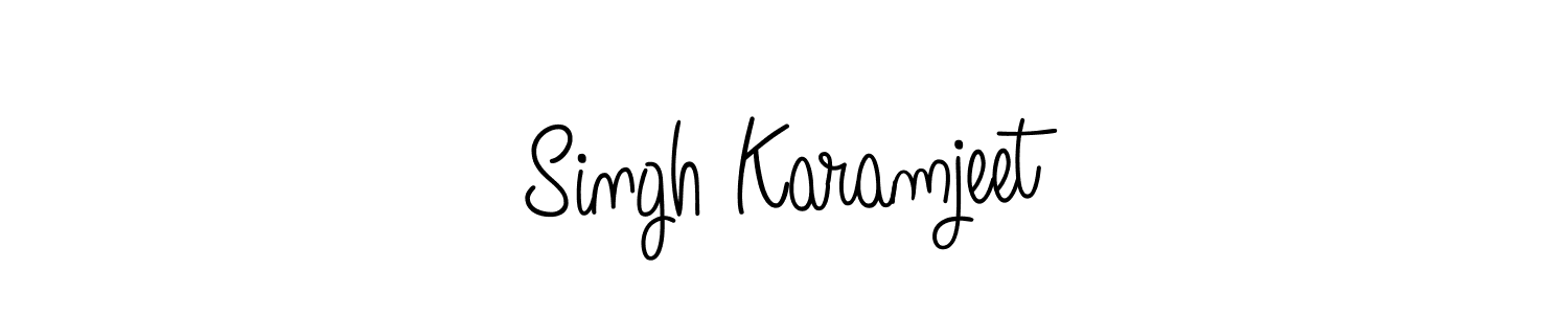 Design your own signature with our free online signature maker. With this signature software, you can create a handwritten (Angelique-Rose-font-FFP) signature for name Singh Karamjeet. Singh Karamjeet signature style 5 images and pictures png