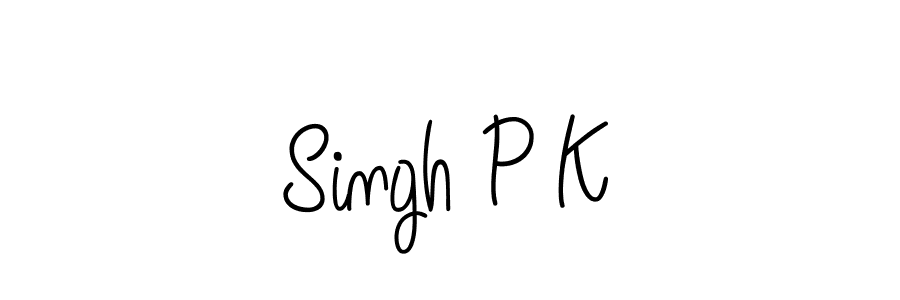 How to make Singh P K name signature. Use Angelique-Rose-font-FFP style for creating short signs online. This is the latest handwritten sign. Singh P K signature style 5 images and pictures png