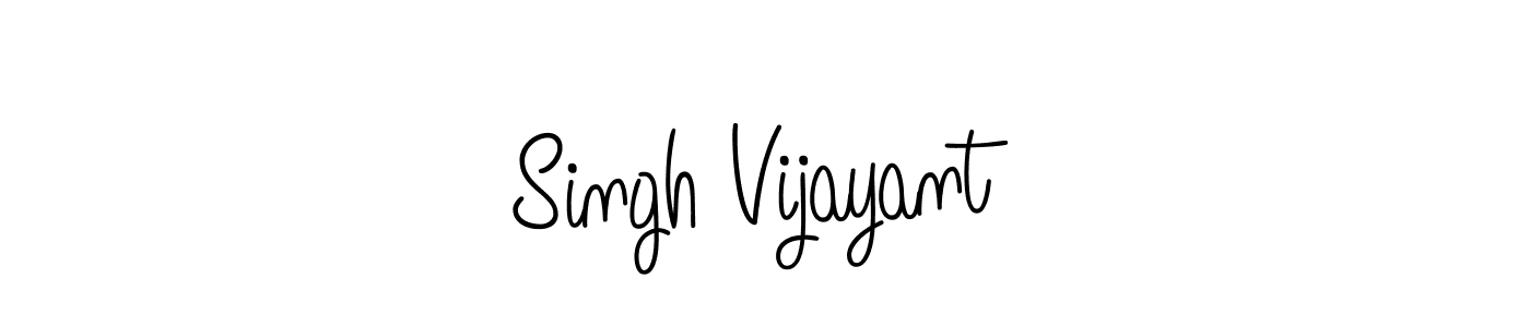 How to make Singh Vijayant name signature. Use Angelique-Rose-font-FFP style for creating short signs online. This is the latest handwritten sign. Singh Vijayant signature style 5 images and pictures png