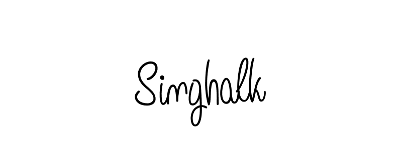 Singhalk stylish signature style. Best Handwritten Sign (Angelique-Rose-font-FFP) for my name. Handwritten Signature Collection Ideas for my name Singhalk. Singhalk signature style 5 images and pictures png