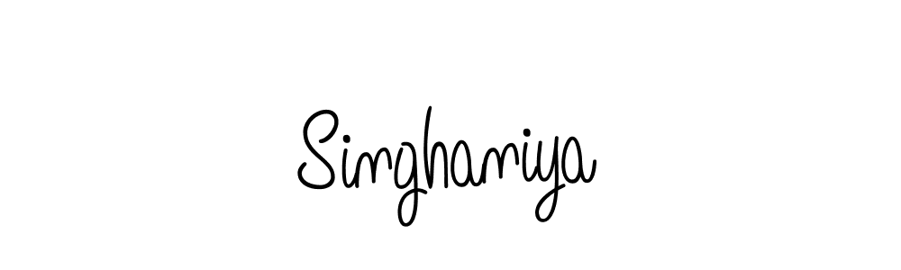 Design your own signature with our free online signature maker. With this signature software, you can create a handwritten (Angelique-Rose-font-FFP) signature for name Singhaniya. Singhaniya signature style 5 images and pictures png