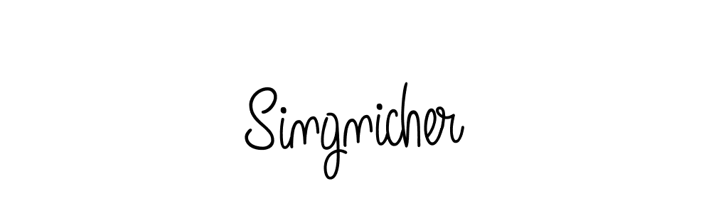Singnicher stylish signature style. Best Handwritten Sign (Angelique-Rose-font-FFP) for my name. Handwritten Signature Collection Ideas for my name Singnicher. Singnicher signature style 5 images and pictures png