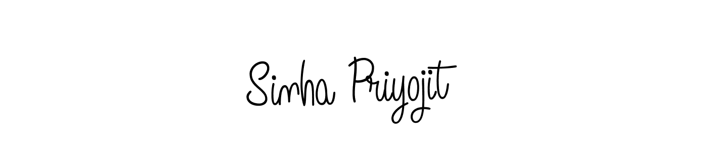 Make a beautiful signature design for name Sinha Priyojit. With this signature (Angelique-Rose-font-FFP) style, you can create a handwritten signature for free. Sinha Priyojit signature style 5 images and pictures png