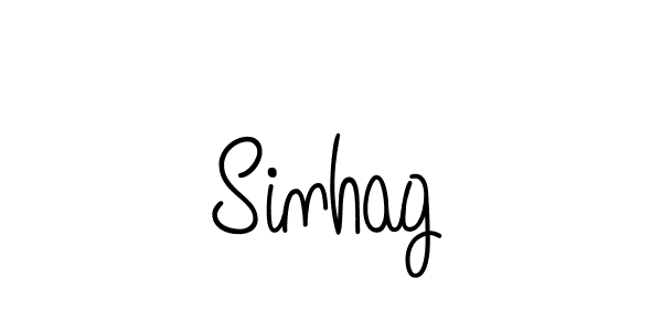 Use a signature maker to create a handwritten signature online. With this signature software, you can design (Angelique-Rose-font-FFP) your own signature for name Sinhag. Sinhag signature style 5 images and pictures png