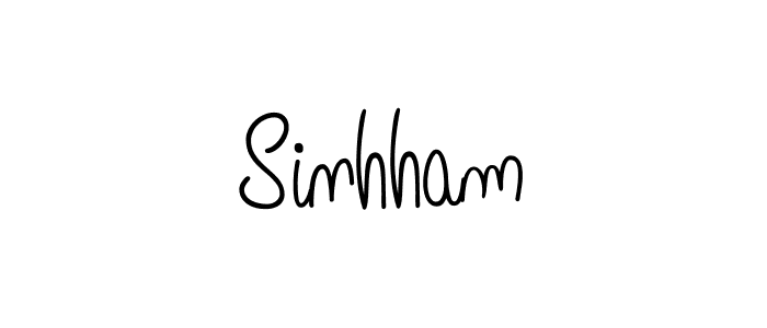 You should practise on your own different ways (Angelique-Rose-font-FFP) to write your name (Sinhham) in signature. don't let someone else do it for you. Sinhham signature style 5 images and pictures png