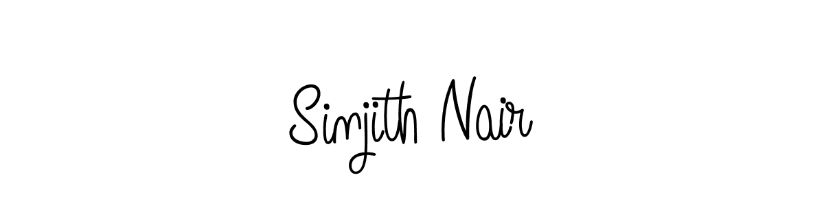 You should practise on your own different ways (Angelique-Rose-font-FFP) to write your name (Sinjith Nair) in signature. don't let someone else do it for you. Sinjith Nair signature style 5 images and pictures png