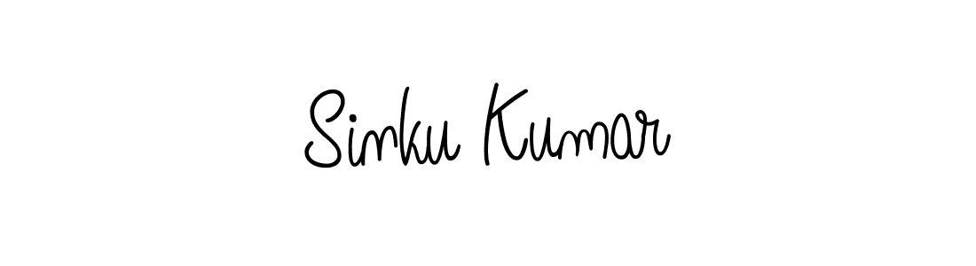 The best way (Angelique-Rose-font-FFP) to make a short signature is to pick only two or three words in your name. The name Sinku Kumar include a total of six letters. For converting this name. Sinku Kumar signature style 5 images and pictures png