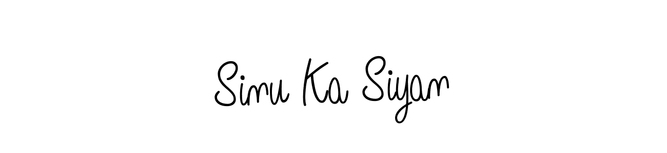 How to Draw Sinu Ka Siyan signature style? Angelique-Rose-font-FFP is a latest design signature styles for name Sinu Ka Siyan. Sinu Ka Siyan signature style 5 images and pictures png