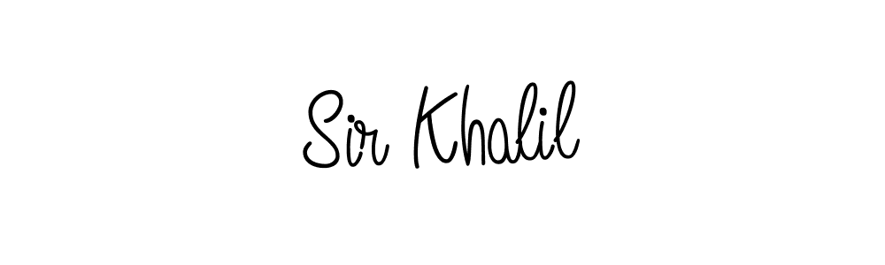 Design your own signature with our free online signature maker. With this signature software, you can create a handwritten (Angelique-Rose-font-FFP) signature for name Sir Khalil. Sir Khalil signature style 5 images and pictures png