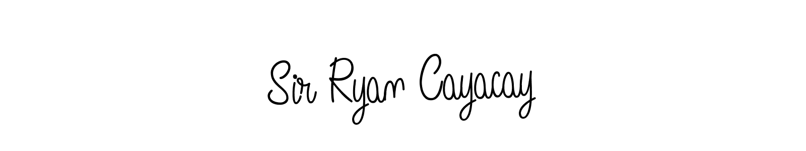if you are searching for the best signature style for your name Sir Ryan Cayacay. so please give up your signature search. here we have designed multiple signature styles  using Angelique-Rose-font-FFP. Sir Ryan Cayacay signature style 5 images and pictures png